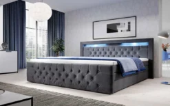 Boxspringbett Gloria mit LED und Stauraum
