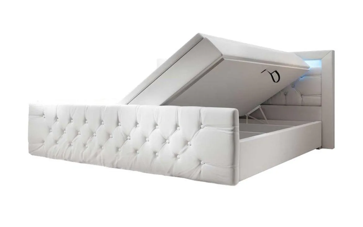 Boxspringbett Gloria mit LED und Stauraum