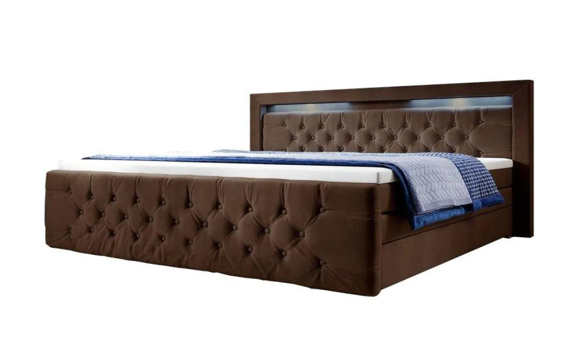 Boxspringbett Gloria mit LED und Stauraum