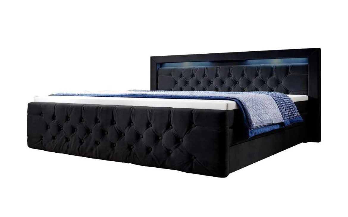 Boxspringbett Gloria mit LED und Stauraum