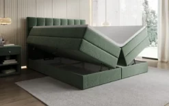 Boxspringbett Grandé in Strukturstoff mit Stauraum