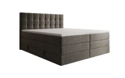 Boxspringbett Grandé in Strukturstoff mit Stauraum