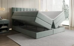 Boxspringbett Grandé in Strukturstoff mit Stauraum