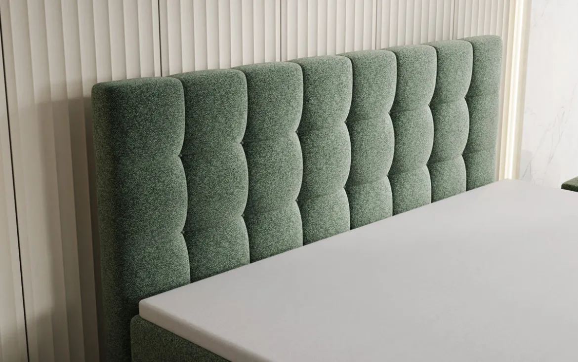 Boxspringbett Grandé in Strukturstoff mit Stauraum