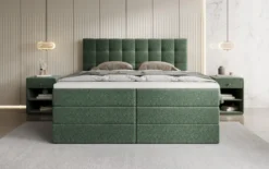 Boxspringbett Grandé in Strukturstoff mit Stauraum
