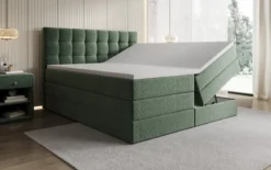 Boxspringbett Grandé in Strukturstoff mit Stauraum