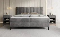 Boxspringbett Ines in Cord mit Stauraum