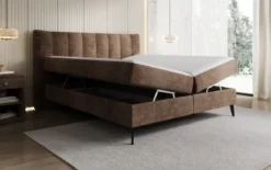 Boxspringbett Ines in Cord mit Stauraum