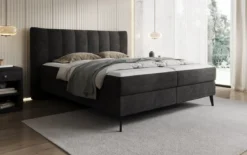 Boxspringbett Ines in Cord mit Stauraum