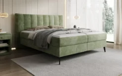 Boxspringbett Ines in Cord mit Stauraum