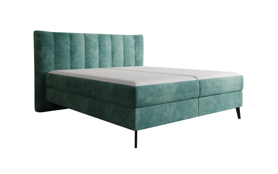 Boxspringbett Ines in Cord mit Stauraum