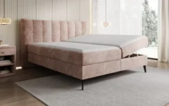 Boxspringbett Ines in Cord mit Stauraum