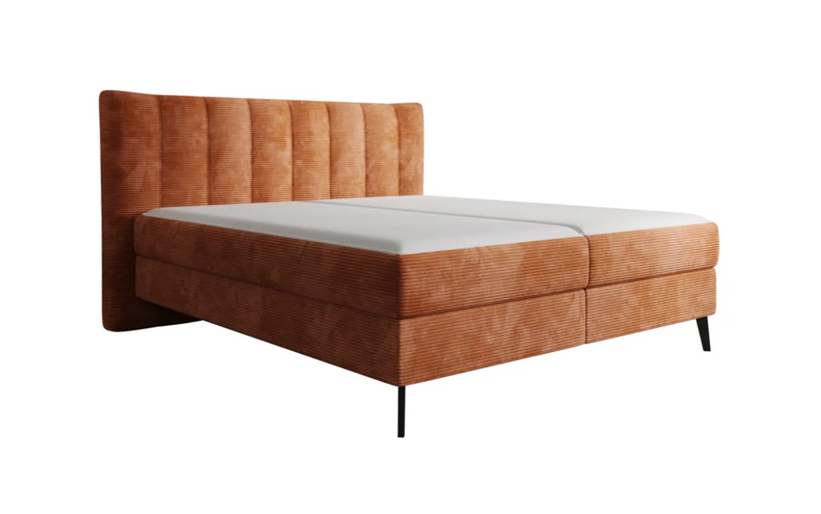 Boxspringbett Ines in Cord mit Stauraum