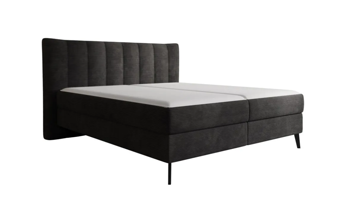 Boxspringbett Ines in Cord mit Stauraum