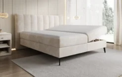 Boxspringbett Ines in Cord mit Stauraum