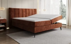 Boxspringbett Ines in Cord mit Stauraum