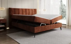 Boxspringbett Ines in Cord mit Stauraum