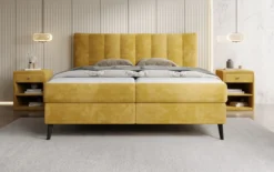 Boxspringbett Ines in Cord mit Stauraum