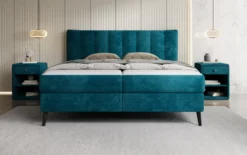 Boxspringbett Ines in Cord mit Stauraum
