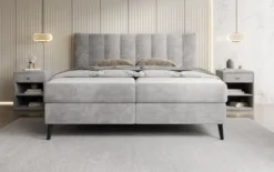Boxspringbett Ines in Cord mit Stauraum