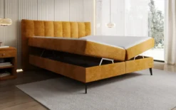 Boxspringbett Ines in Cord mit Stauraum