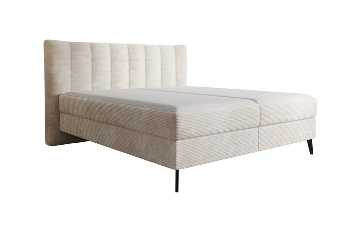 Boxspringbett Ines in Cord mit Stauraum