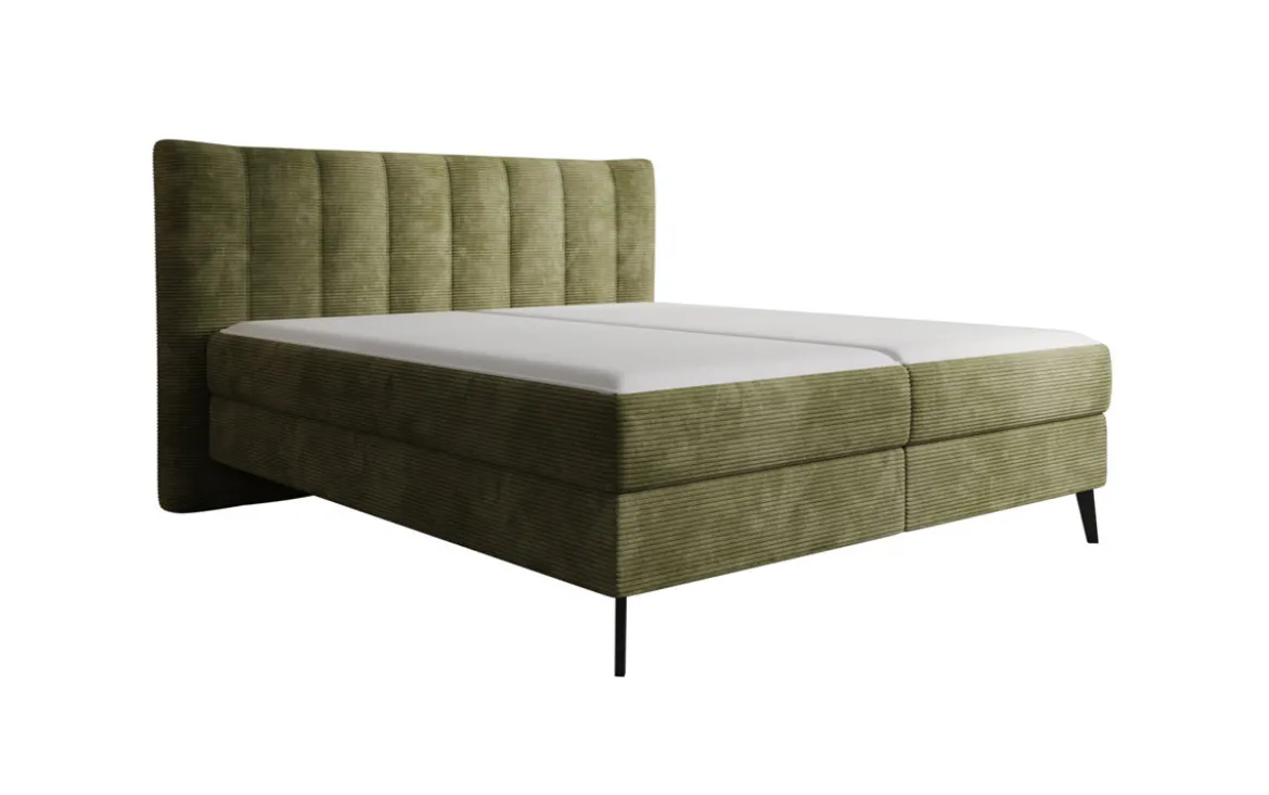 Boxspringbett Ines in Cord mit Stauraum