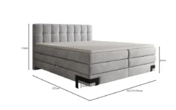 Boxspringbett Isabell mit Stauraum in Samt
