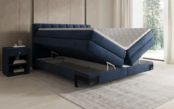 Boxspringbett Isabell mit Stauraum in Samt