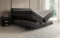 Boxspringbett Isabell mit Stauraum in Samt