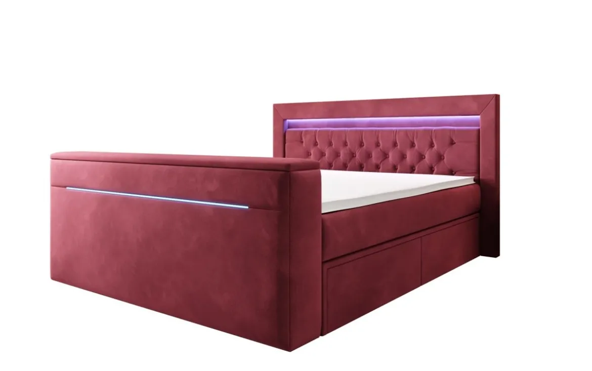 Boxspringbett Jupiter mit TV Lift, RGB und Stauraum