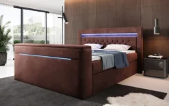 Boxspringbett Jupiter mit TV Lift, RGB und Stauraum
