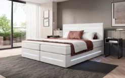 Boxspringbett Lara mit Stauraum und LED (Samt)