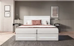 Boxspringbett Lara mit Stauraum und LED (Samt)