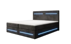Boxspringbett Lara mit Stauraum und LED in Cord