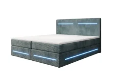 Boxspringbett Lara mit Stauraum und LED in Cord