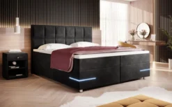Boxspringbett Lea mit LED (Samt)