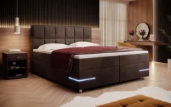 Boxspringbett Lea mit LED (Samt)