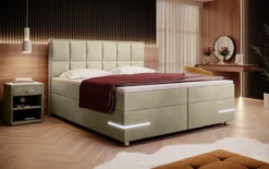 Boxspringbett Lea mit LED (Samt)