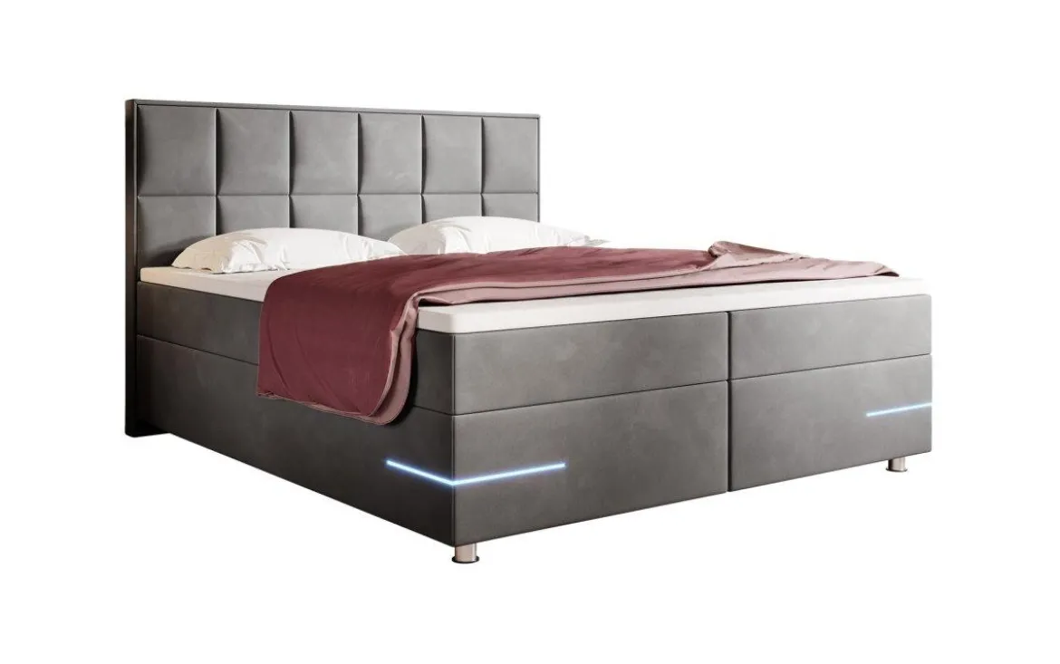 Boxspringbett Lea mit LED (Samt)