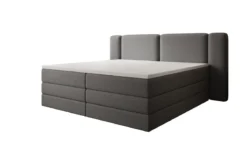 Boxspringbett Leni mit hochklappbarem Stauraum in Teddy Bouclé