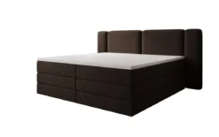 Boxspringbett Leni mit hochklappbarem Stauraum in Teddy Bouclé