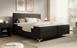 Boxspringbett Leona Kunstleder mit Stauraum