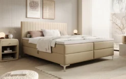 Boxspringbett Leona Kunstleder mit Stauraum