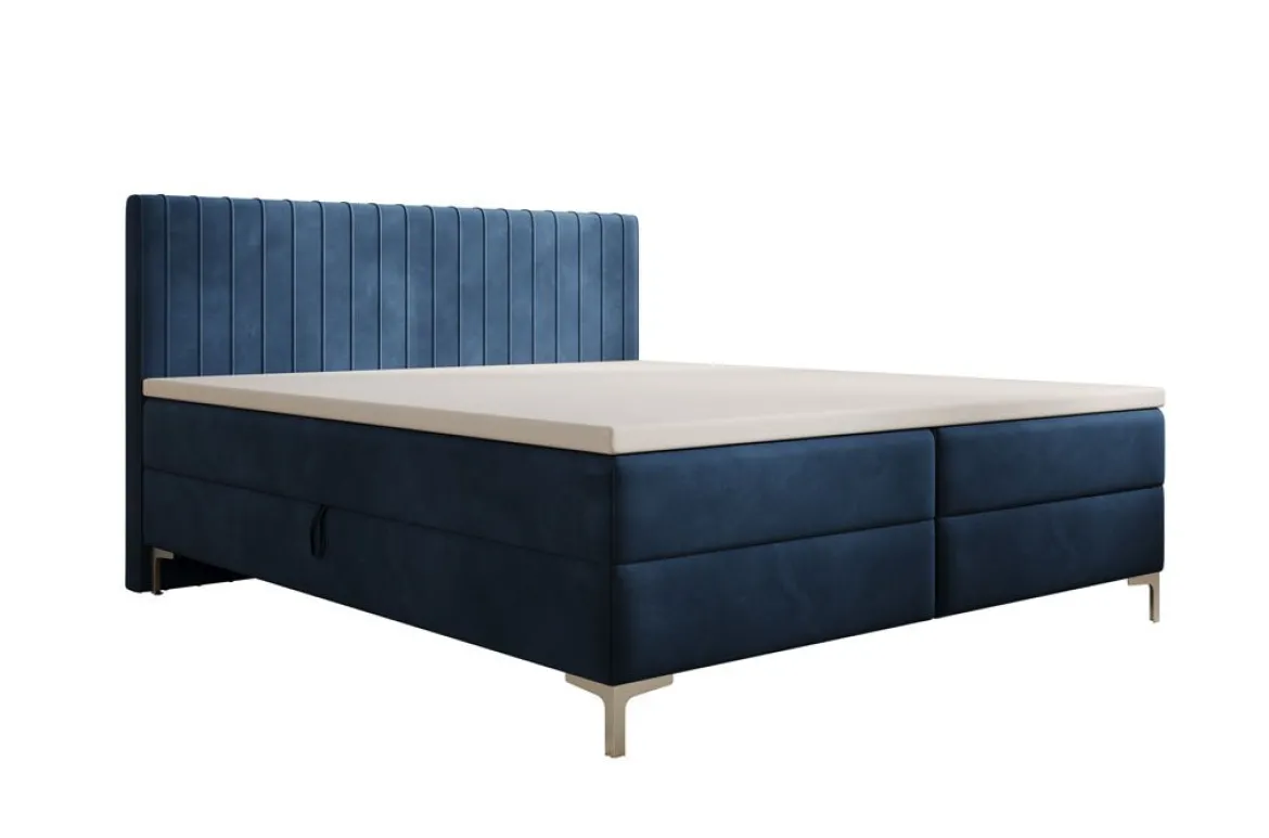 Boxspringbett Leona Samt mit Stauraum