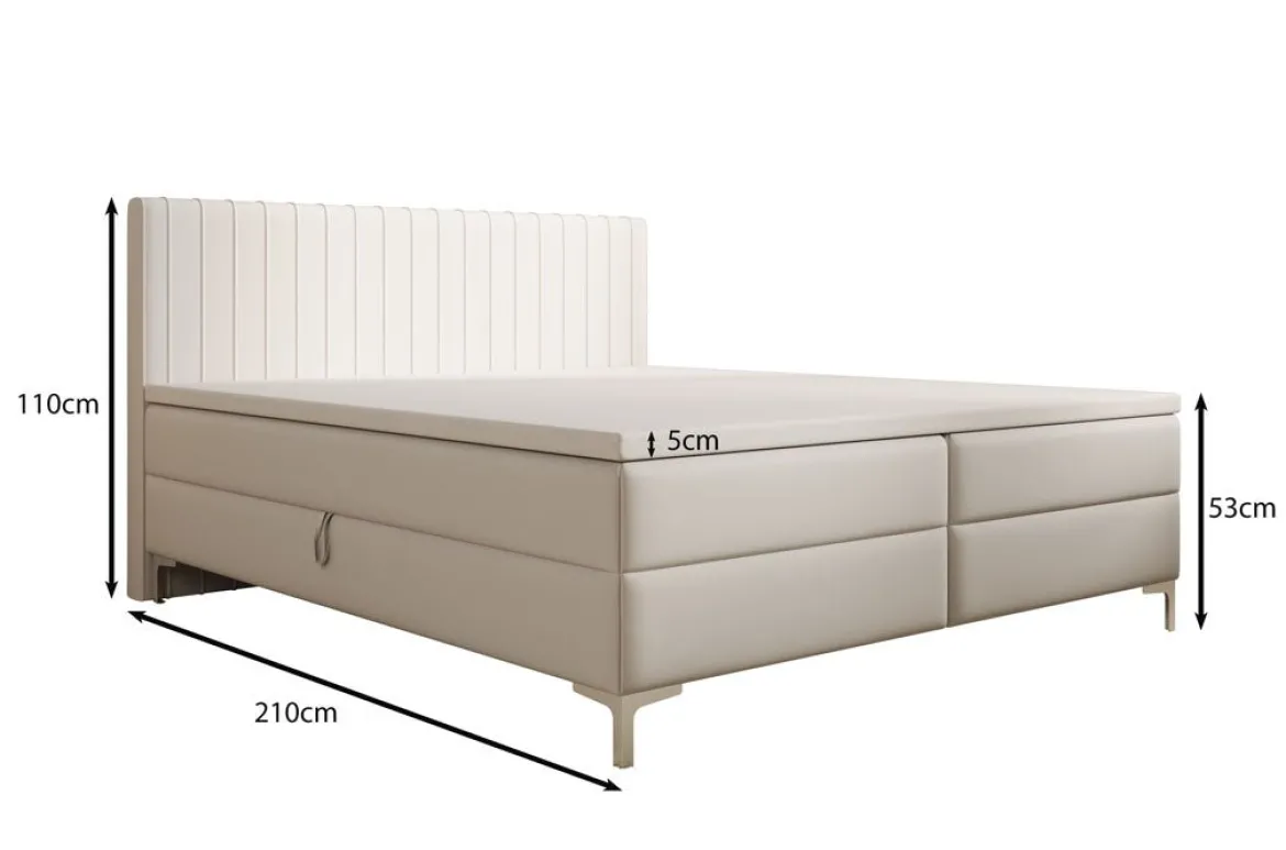 Boxspringbett Leona Samt mit Stauraum