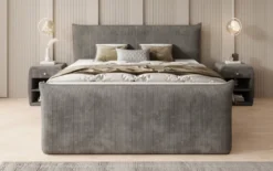 Boxspringbett Liana II mit hochklappbarem Stauraum in Cord