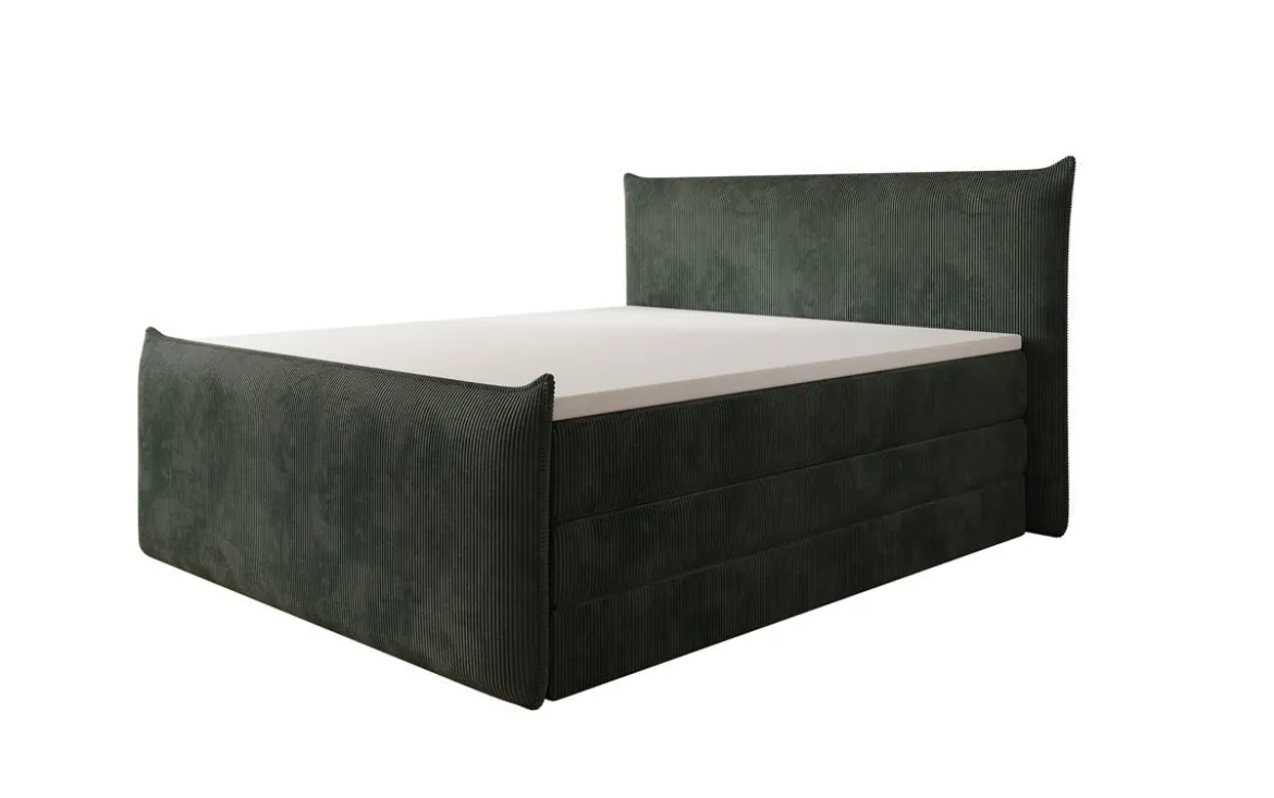 Boxspringbett Liana II mit hochklappbarem Stauraum in Cord