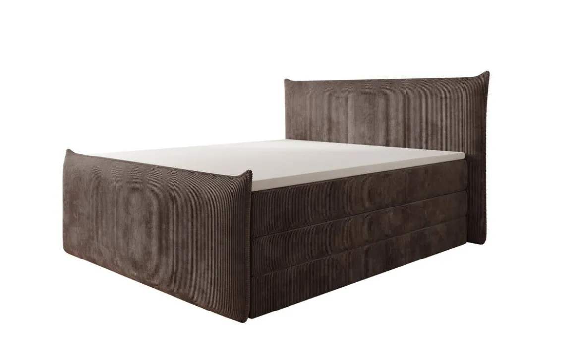 Boxspringbett Liana II mit hochklappbarem Stauraum in Cord