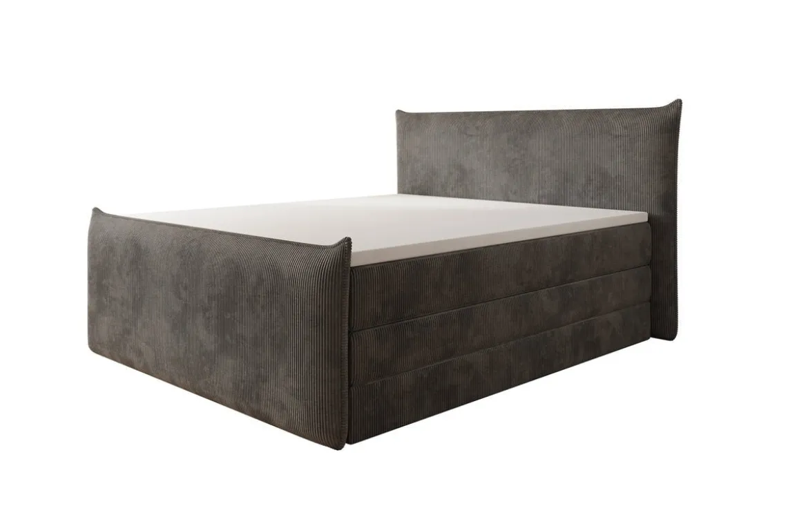 Boxspringbett Liana II mit hochklappbarem Stauraum in Cord